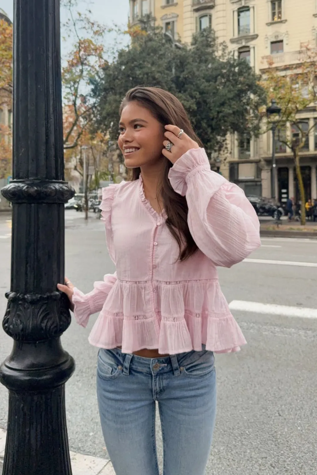 Y long sleeve blouse