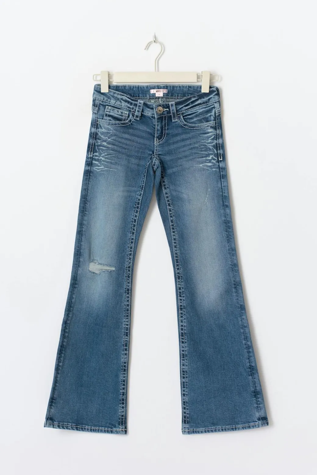 Y one knee destroy jeans