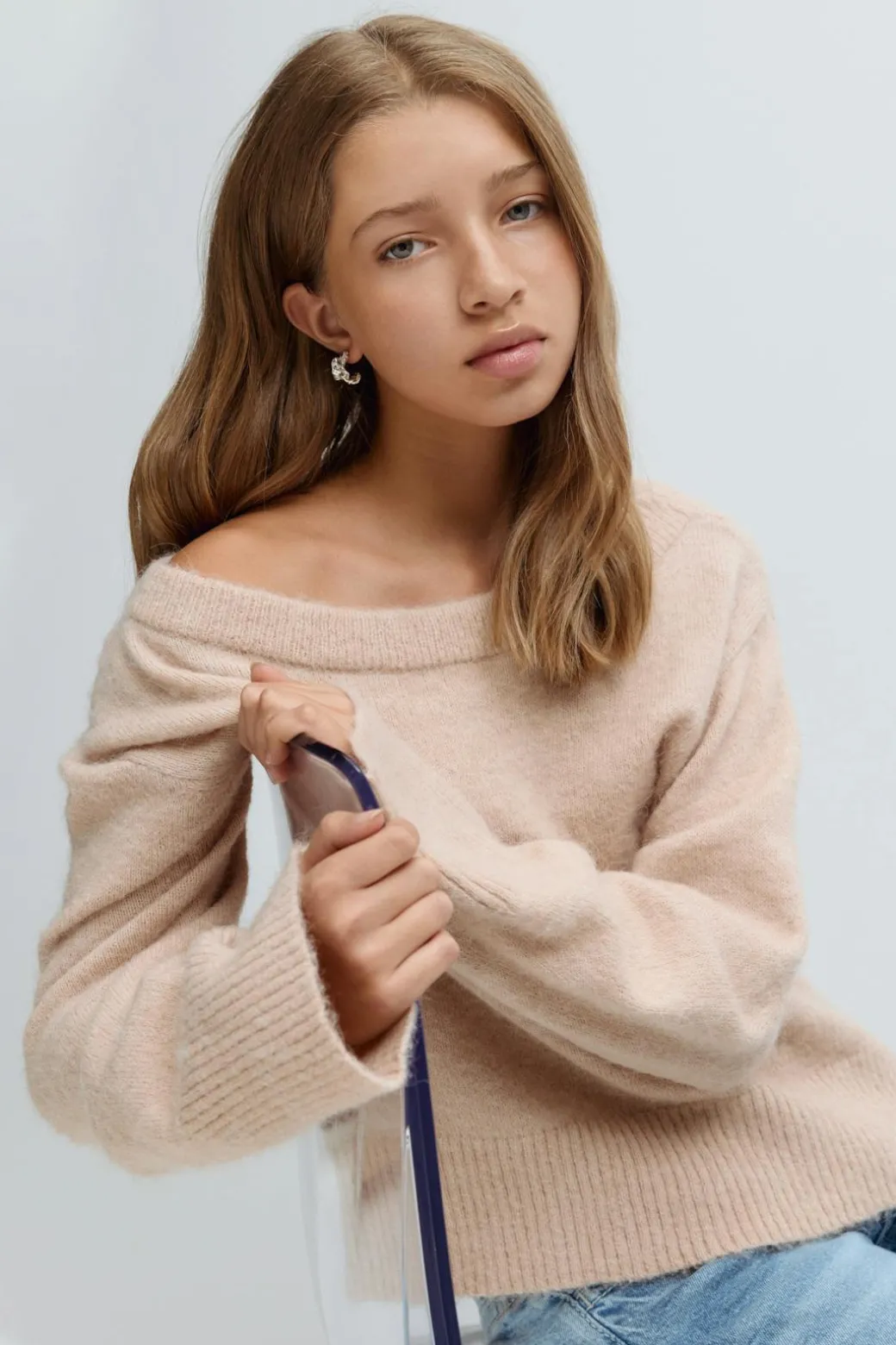 Y oversized knitted sweater