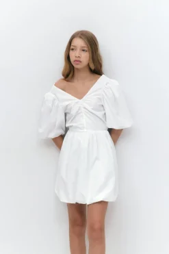 Y puff sleeve dress