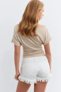 Y ripped g-low denim shorts
