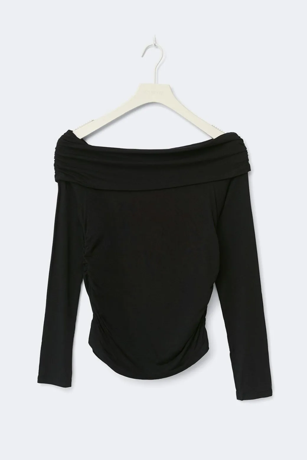 Y ruched off shoulder top