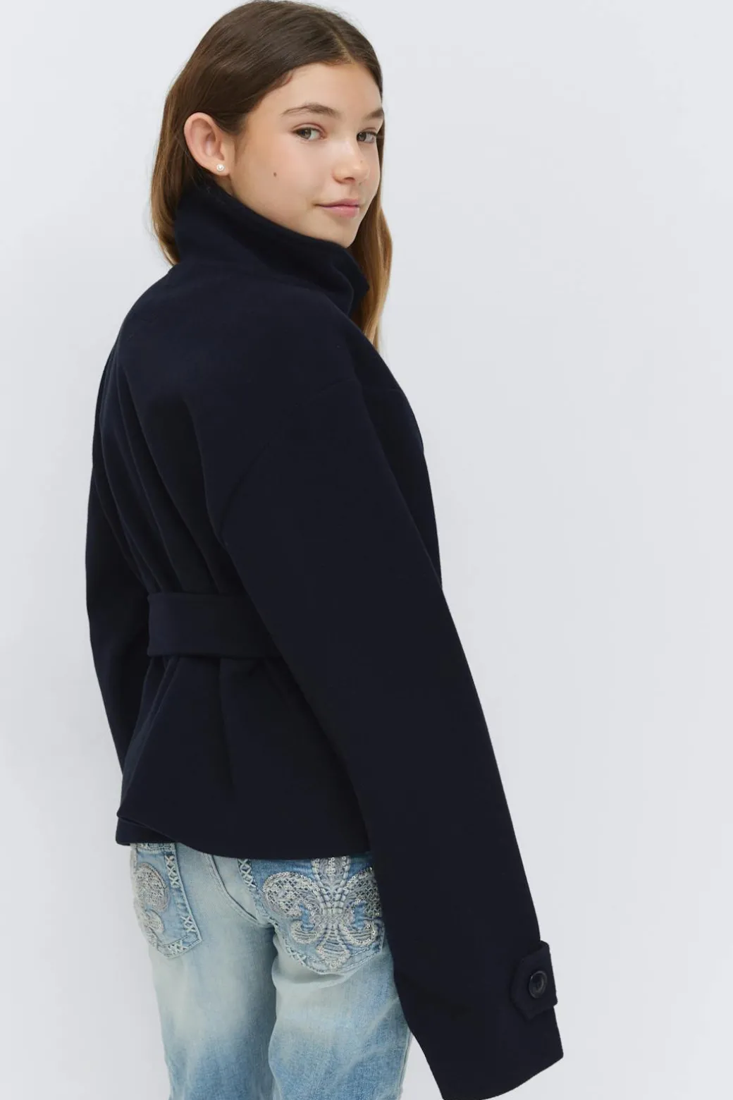 Y short felt jacket