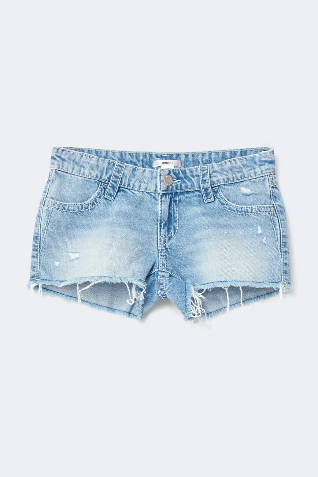 Y sparkle low denim shorts