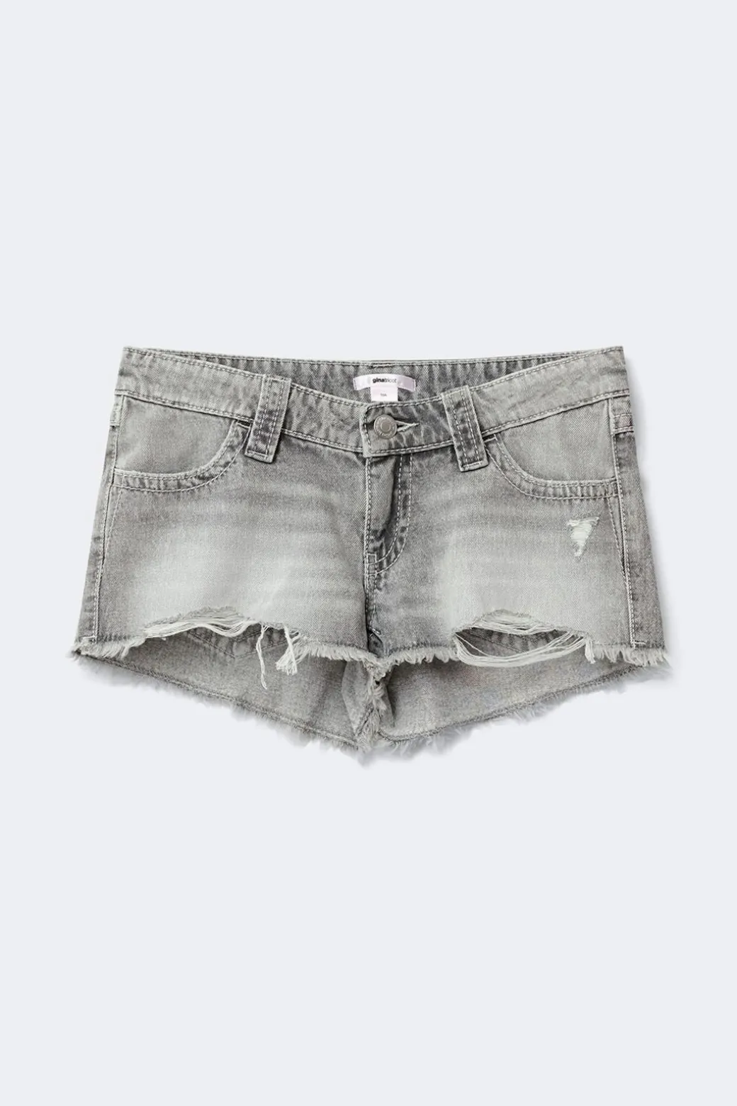 Y sparkle low denim shorts