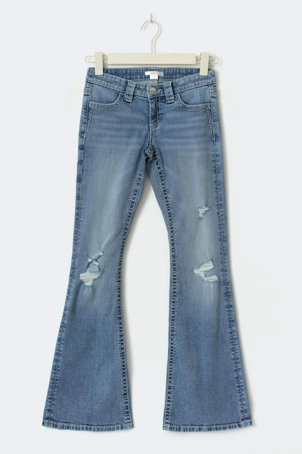 Y sparkle low flare jeans