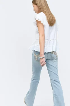 Y sparkle low flare jeans