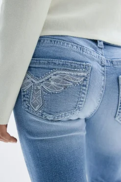 Y sparkle low flare jeans