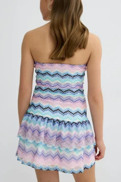 Y stripe bandeau dress