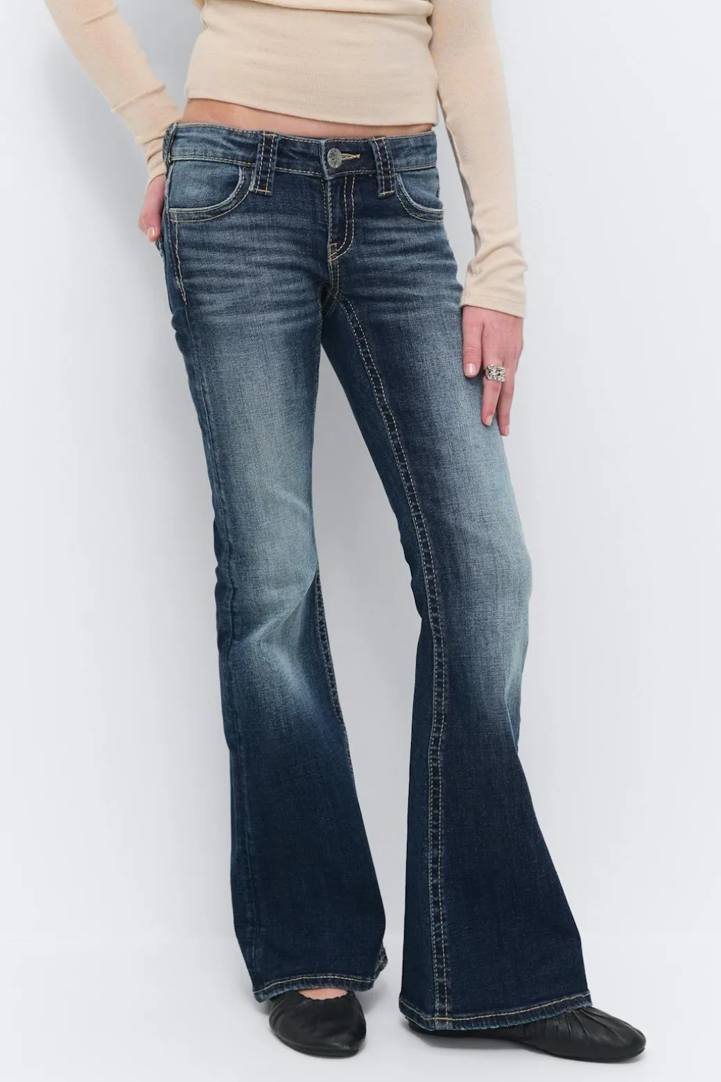 Y too messy flare jeans